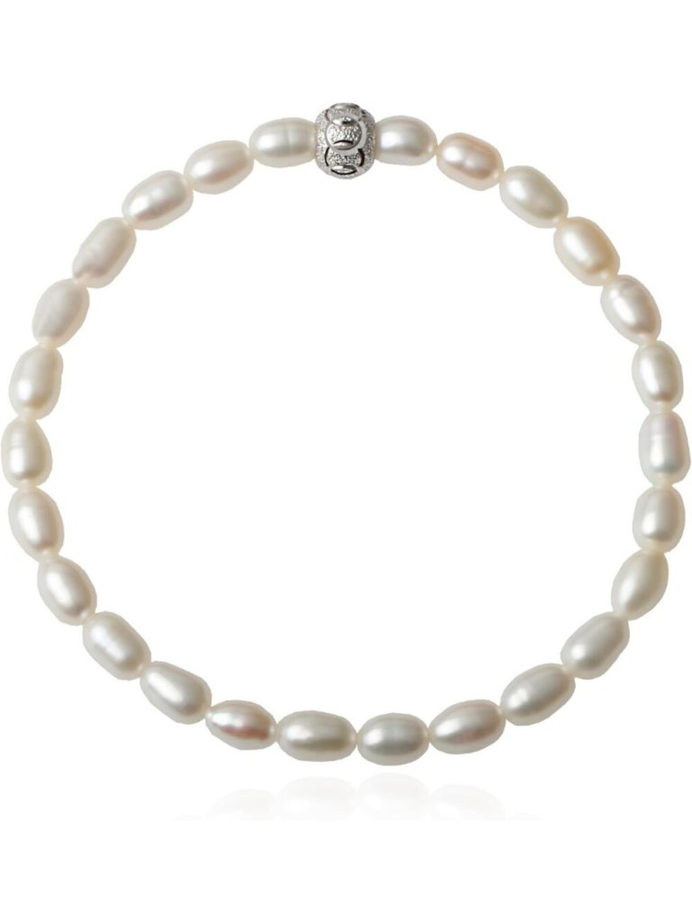 Elegant White Freshwater Cultured Pearl Stretch Bracelet for Women - Perfect